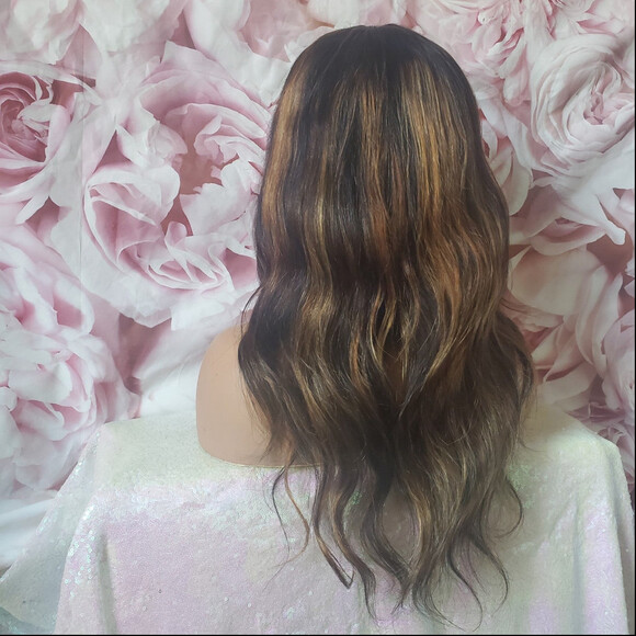 100% virgin Human Hair highlighted closure wig 22 main image 8